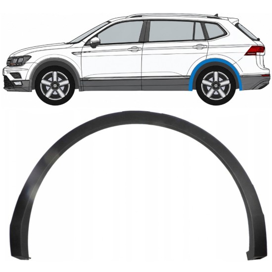 Listwa boczna błotnika tylnego do Volkswagen Tiguan 2016-2024 Allspace / Lewa 8194