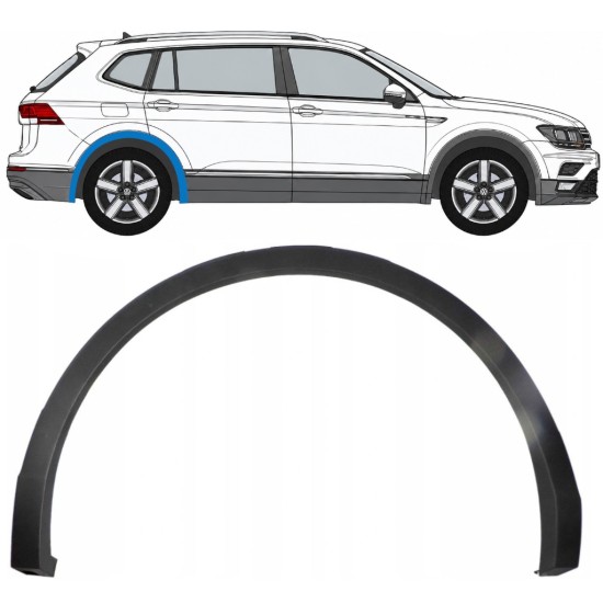 Listwa boczna błotnika tylnego do Volkswagen Tiguan 2016-2024 Allspace / Prawa 8193