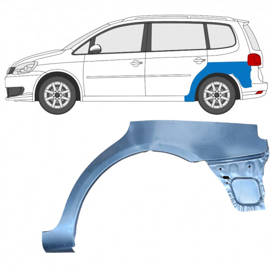 Reperaturka błotnika tylnego do VW Touran 2010-2015 / Lewa 8195