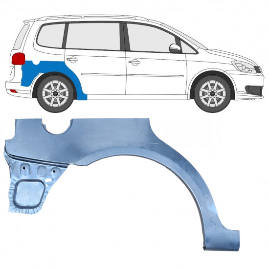 VW TOURAN 2010-2015 REPERATURKA BŁOTNIKA TYLNEGO / PRAWA STRONA