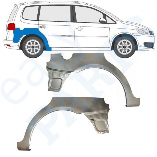 VW TOURAN 2010-2015 REPERATURKA BŁOTNIKA TYLNEGO / ZESTAW