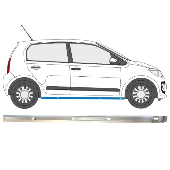 Reperaturka progu wewnętrzna do Volkswagen UP! 2011- / Prawa 14857 Reperaturka progu wewnętrzna do Volkswagen UP! 2011- / Prawa 14857