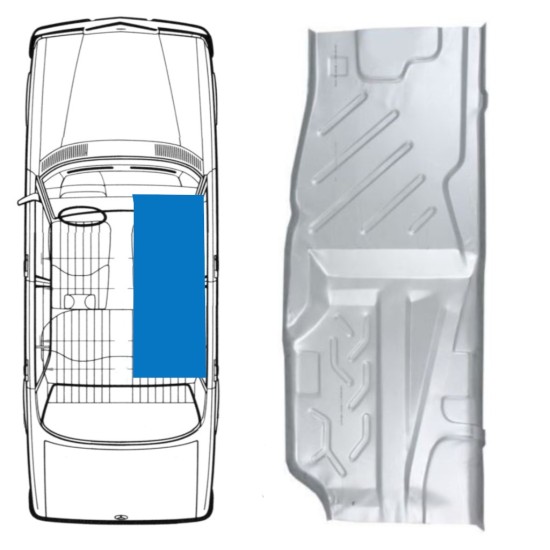 Reperaturka podłogi do Mercedes W123 1975-1985 / Prawa 16050
