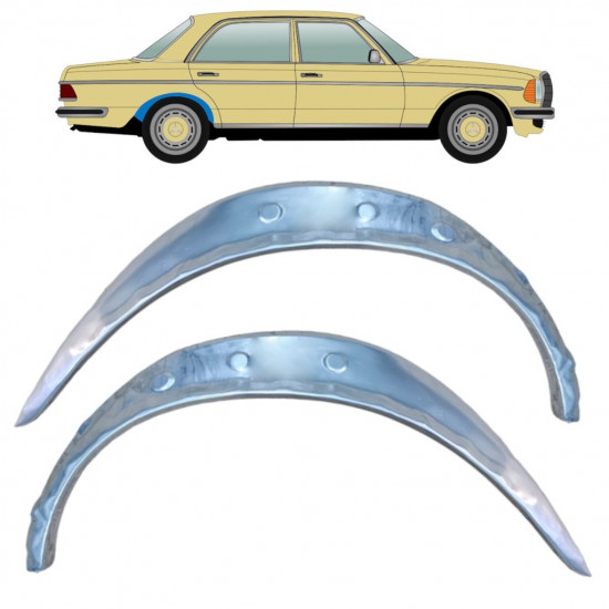 Reperaturka nadkola tylnego wewnętrzna do Mercedes W123 1975-1985 / Lewa+Prawa / Zestaw 9838