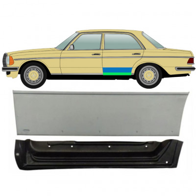 Reperaturka drzwi tylnych wewnętrzna + zewnętrzna do Mercedes W123 1975-1985 / Lewa / Zestaw 9911