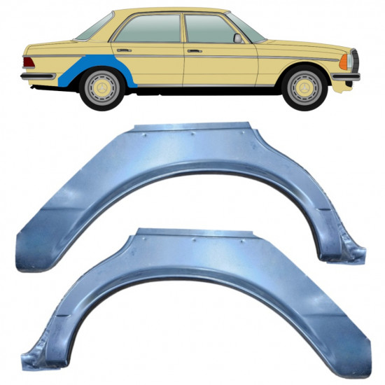 Reperaturka błotnika tylnego do Mercedes W123 1975-1985 / Lewa+Prawa / Zestaw 9645