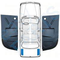 Reperaturka podłogi bagażnika do Mercedes W123 1975-1985 / Lewa+Prawa / Zestaw 10353