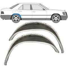 Reperaturka nadkola tylnego wewnętrzna do Mercedes E-Class W124 1984-1996 / Lewa+Prawa / Zestaw 9652