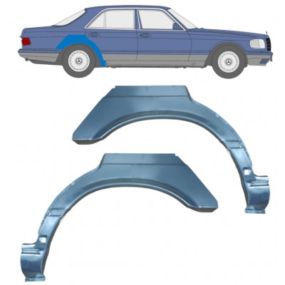 Reperaturka błotnika tylnego do Mercedes S-class 1979-1991 / Lewa+Prawa / Zestaw 9644