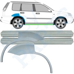 Reperaturka progu + błotnika tylnego do Nissan X-Trail 2001-2007 / Lewa+Prawa / Zestaw 9638