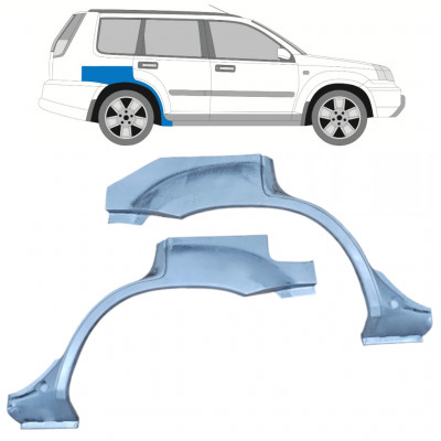 Reperaturka błotnika tylnego do Nissan X-TRAIL 2001-2007 / Lewa+Prawa / Zestaw 10129