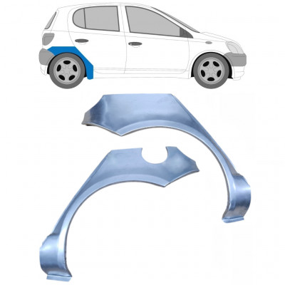 Reperaturka błotnika tylnego do Toyota Yaris 1999-2006 / Lewa+Prawa / Zestaw 9215