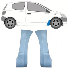 Reperaturka błotnika przedniego do Toyota Yaris 1999-2005 / Lewa+Prawa / Zestaw 9736