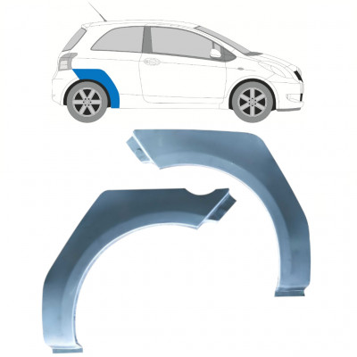 TOYOTA YARIS 2006-2011 3 DRZWIOWY REPERATURKA BŁOTNIKA TYLNEGO / ZESTAW