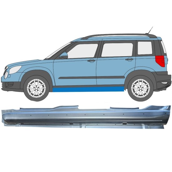 Pełny próg do Skoda Yeti 2009- / Lewa 15976