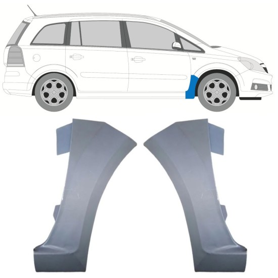 Reperaturka błotnika przedniego do Opel Zafira B 2005-2012 / Lewa+Prawa / Zestaw 16852