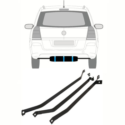 Obejmy zbiornika paliwa do Opel Zafira B 2005-2012 16026