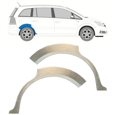 Reperaturka błotnika tylnego do Opel Zafira B 2005-2012 / Lewa+Prawa / Zestaw 14758
