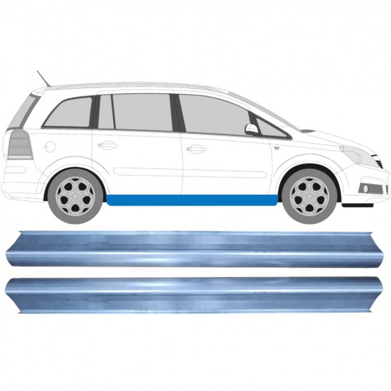 Reperaturka progu do Opel Zafira 2005-2012 / Lewa = Prawa (symetryczny) / Zestaw 9651