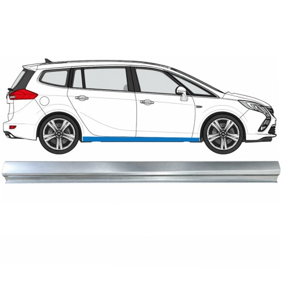 Reperaturka progu część dolna do Opel Zafira C 2012-2019 / Prawa 17039