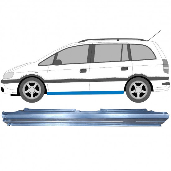 Pełny próg do Opel Zafira 1999-2005 / Lewa 6092