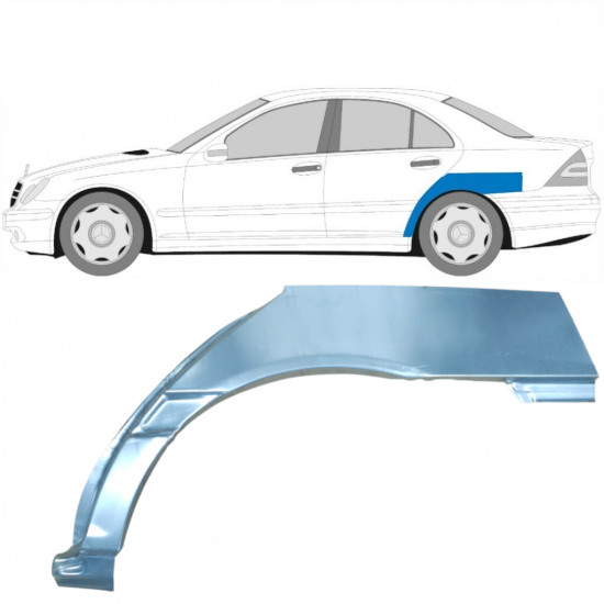 Reperaturka błotnika tylnego do Mercedes C-class 2000-2007 / Lewa 5908