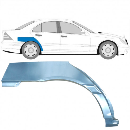 Reperaturka błotnika tylnego do Mercedes C-class 2000-2007 / Prawa 5906