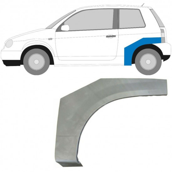 VW LUPO SEAT AROSA 1998-2005 REPERATURKA BŁOTNIKA TYLNEGO / LEWA STRONA