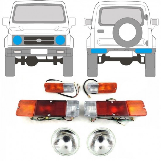 Reflektor główny + migacz + lampa do Suzuki Samurai 1986-1995 /  12654